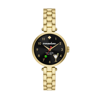 LADIES' HOLLAND STAINLESS STEEL WATCH, SOMEWHERE DIAL