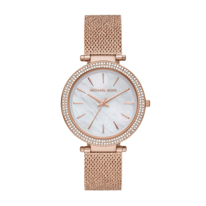 LADIES DARCI MESH STAINLESS STEEL WATCH MOTHER-OF-PEARL DIAL