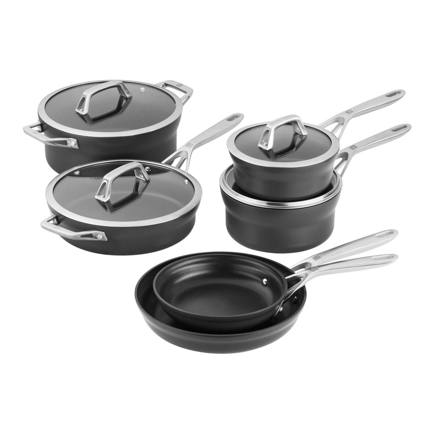 MOTION 10PC HARD ANODIZED NONSTICK COOKWARE SET