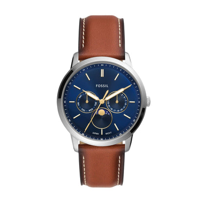 MEN'S NEUTRA MOONPHASE LEATHER WATCH