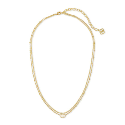 KENDRA SCOTT EMILIE GOLD MULTI STRAND NECKLACE IN IRIDESCENT DRURY