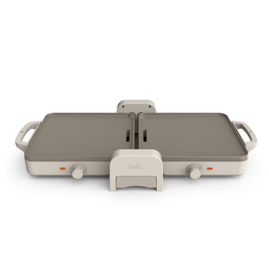 10X20 INCH CERAMIC FOLD-N-STORE DUAL TEMP GRIDDLE - (OATMILK)