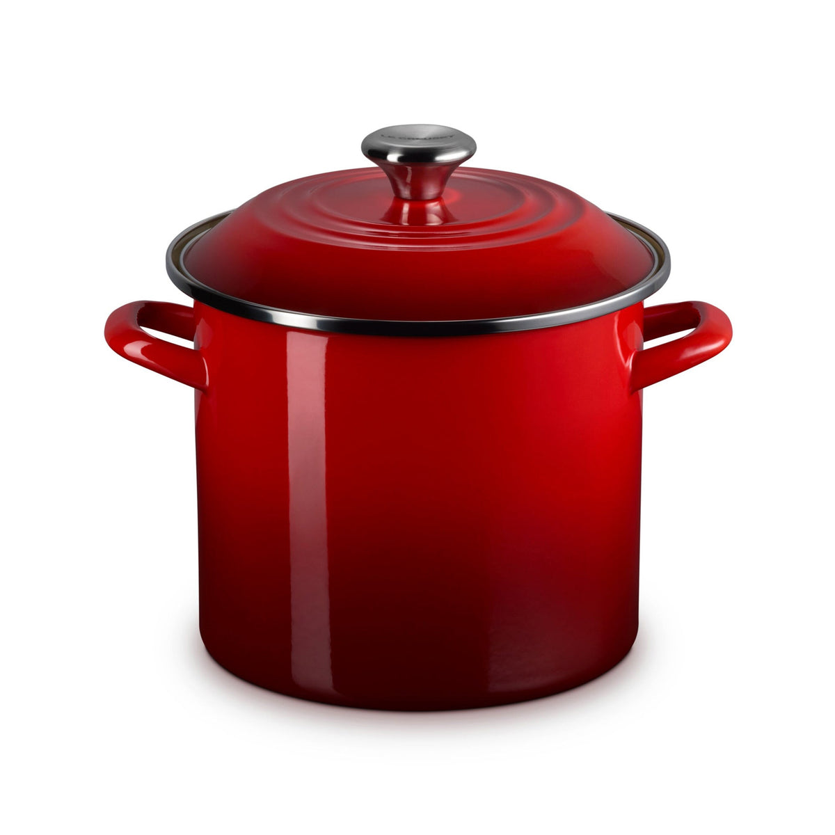 8qt Enamel on Steel Covered Stockpot Cerise