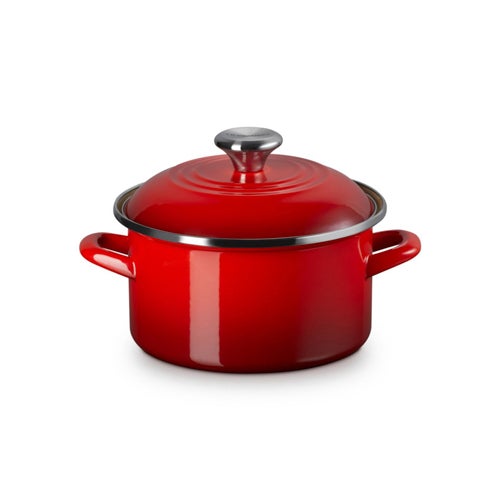3.8qt Enamel on Steel Covered Petite Stockpot Cerise