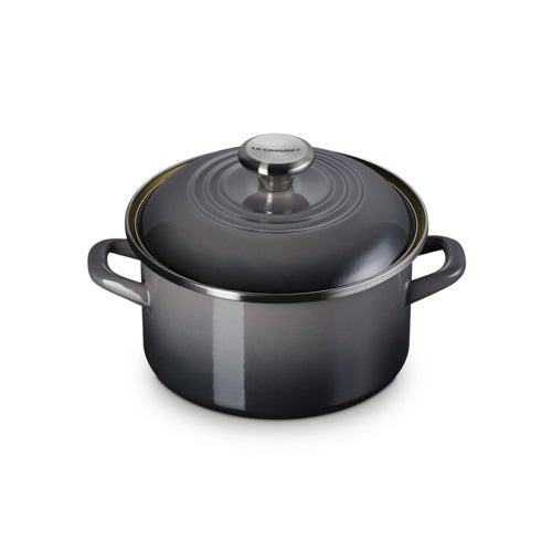 3.8qt Enamel on Steel Covered Petite Stockpot Oyster