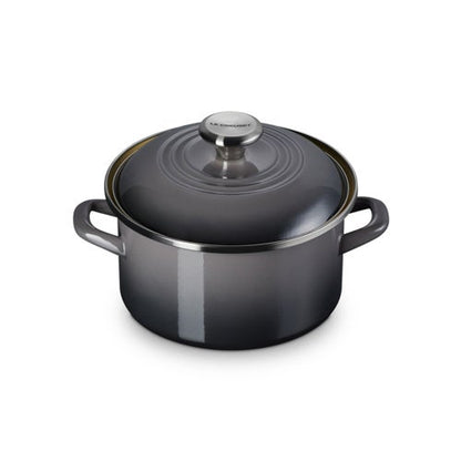 3.8qt Enamel on Steel Covered Petite Stockpot Oyster