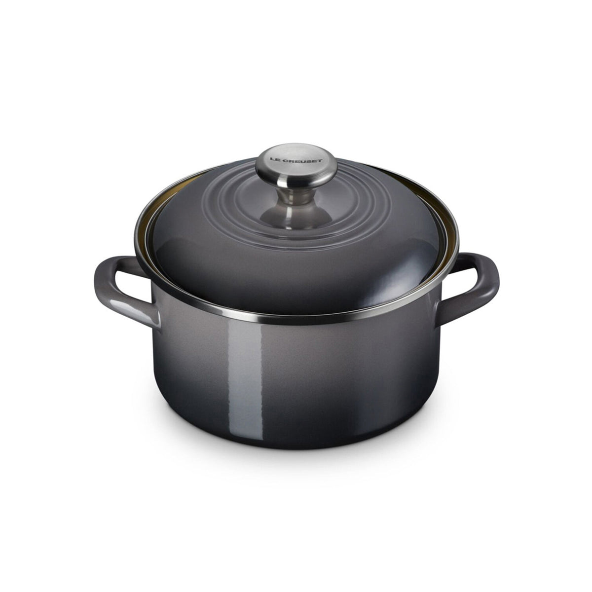 3.8qt Enamel on Steel Covered Petite Stockpot Oyster