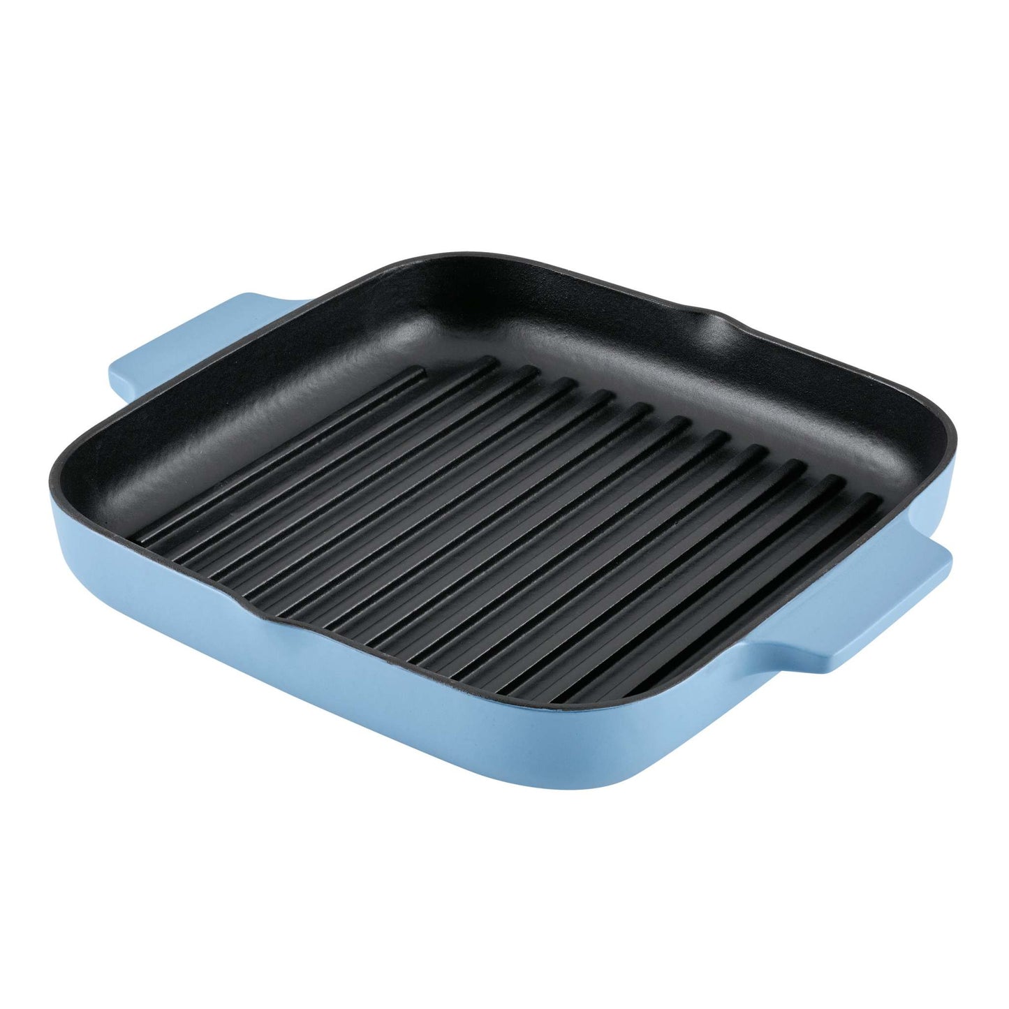 11" ENAMEL CAST IRON SQUARE GRILL PAN VELVET
