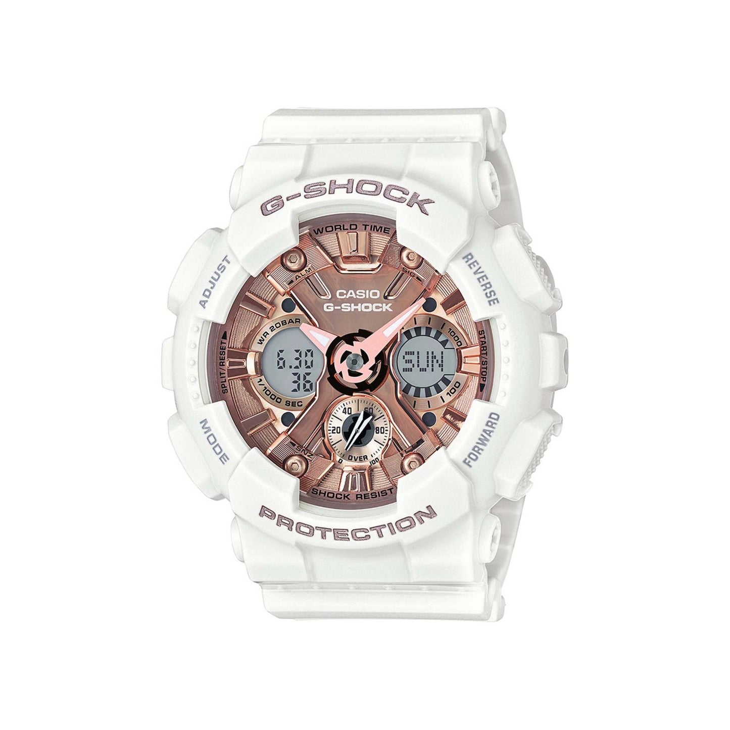 LADIES G-SHOCK S SERIES ANALOG/DIGITAL WATCH METALLIC