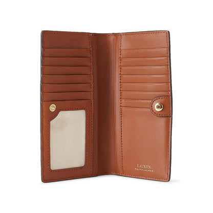 SAFFIANO SLIM LEATHER WALLET LAUREN TAN