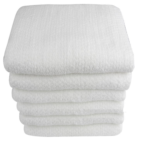SIGNATURE 6PCS SET WASH CLOTH - (WHITE)