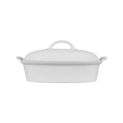 4QT HERITAGE STONEWARE COVERED OVAL CASSEROLE