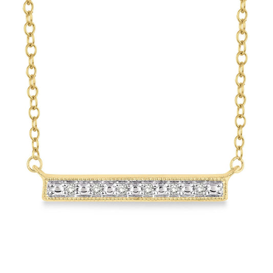 DIAMOND BAR PENDANT NECKLACE