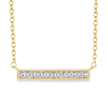 DIAMOND BAR PENDANT NECKLACE
