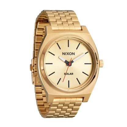MEN'S TIME TELLER SOLAR STAINLESS STEEL WATCH