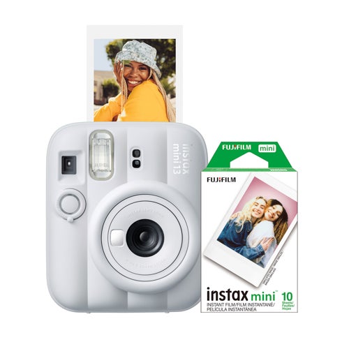 Instax Mini 13 Instant Camera w/ 10 Count Film  Clay White