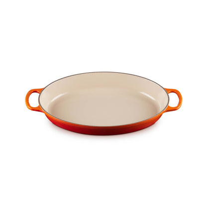 3QT SIGNATURE CAST IRON OVAL BAKER CERISE