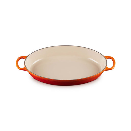 3QT SIGNATURE CAST IRON OVAL BAKER CERISE