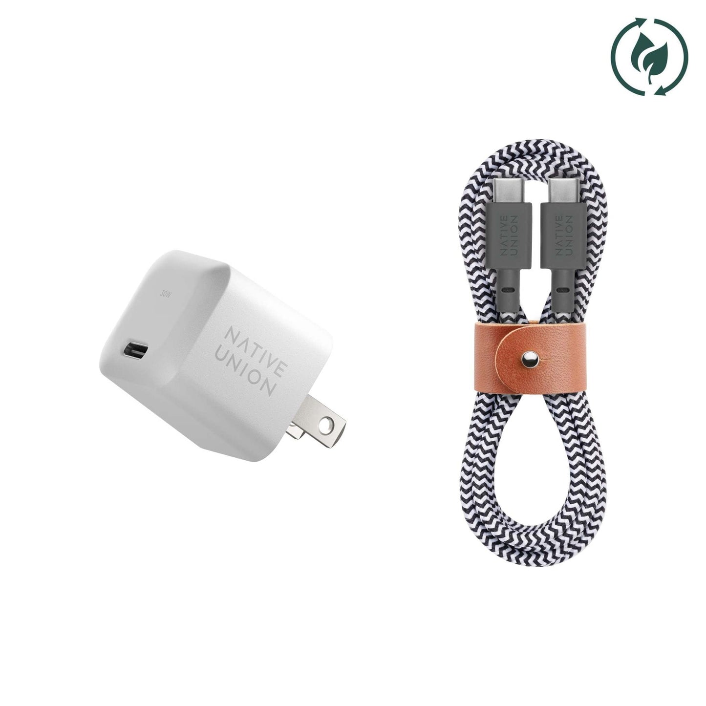 FAST GAN PD 30W CHARGER W/ USB-C TO USB-C CABLE BUNDLE