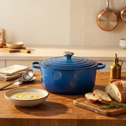 5.5qt Signature Cast Iron Round Dutch Oven Marseille