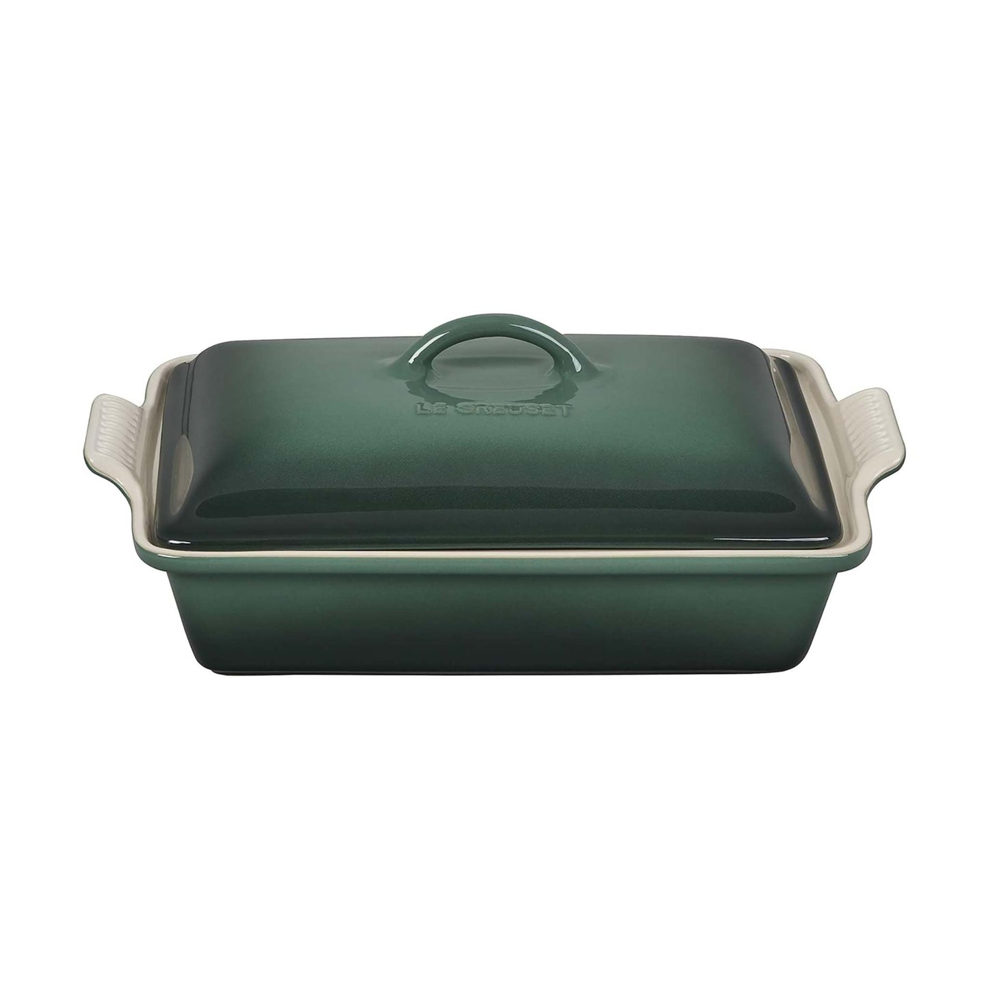 4QT HERITAGE STONEWARE COVERED RECTANGULAR CASSEROLE ARTICHAUT
