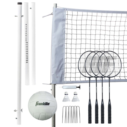 PROFESSIONAL VOLLEYBALL/BADMINTON COMBO SET