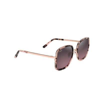 PUA POLARIZED SUNGLASSES PINK TORTOISE FRAME MAUI ROSE LENS