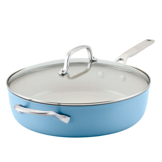 HARD ANODIZED CERAMIC 5QT SAUTE PAN W/ LID VELVET