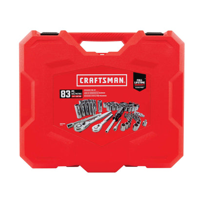 83PC 1/4" & 3/8" DRIVE MECHANICS TOOL SET