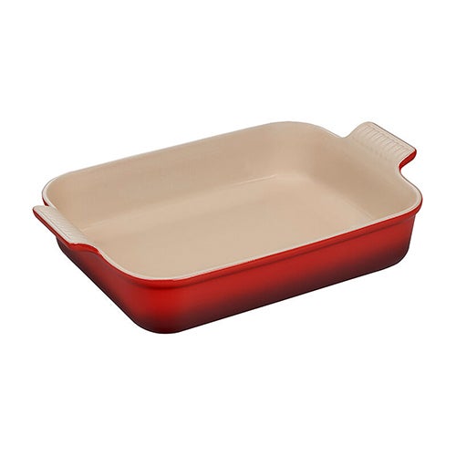 4qt Heritage Stoneware Rectangular Dish Cerise
