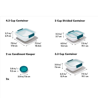10PC PREP & GO LEAKPROOF CONTAINER SET
