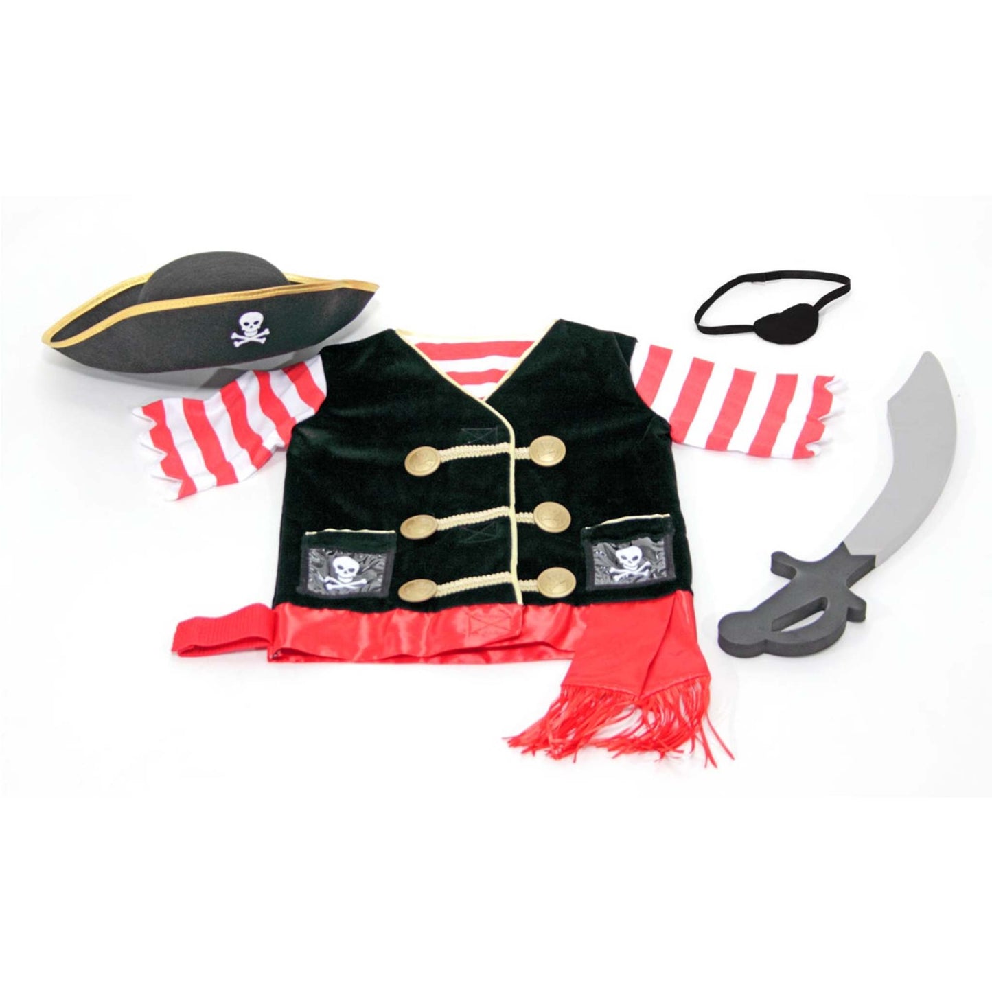 MELISSA & DOUG PIRATE ROLE PLAY COSTUME SET, 3-6 YEARS