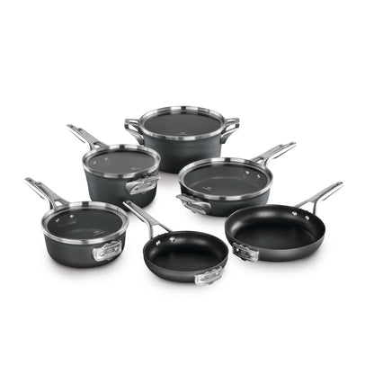 PREMIER SPACE-SAVING 10PC HARD-ANODIZED NONSTICK COOKWARE SET
