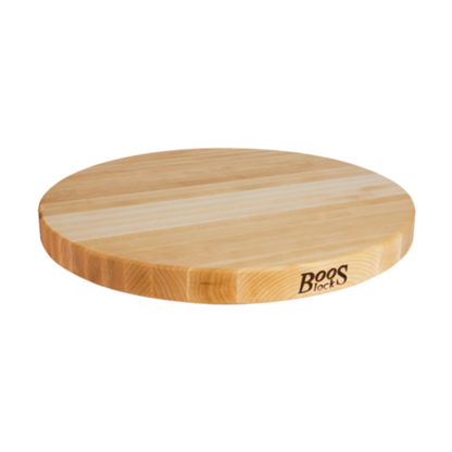 JOHN BOOS MAPLE EDGE GRAIN 1-1/2-IN REVERSIBLE ROUND CUTTING BOARD