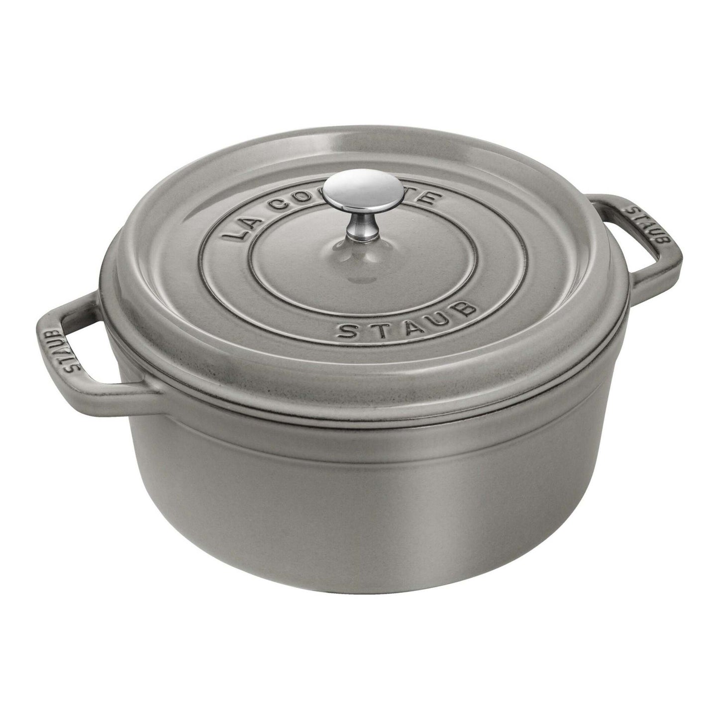 4QT CAST IRON ROUND DUTCH OVEN GRAPHITE GRAY