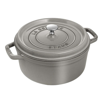 4QT CAST IRON ROUND DUTCH OVEN GRAPHITE GRAY