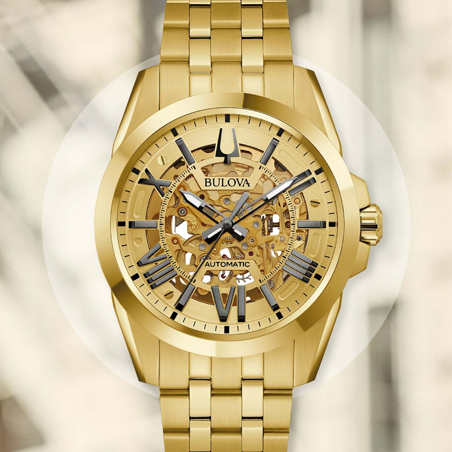 MENS SUTTON AUTOMATIC WATCH SKELETON DIAL
