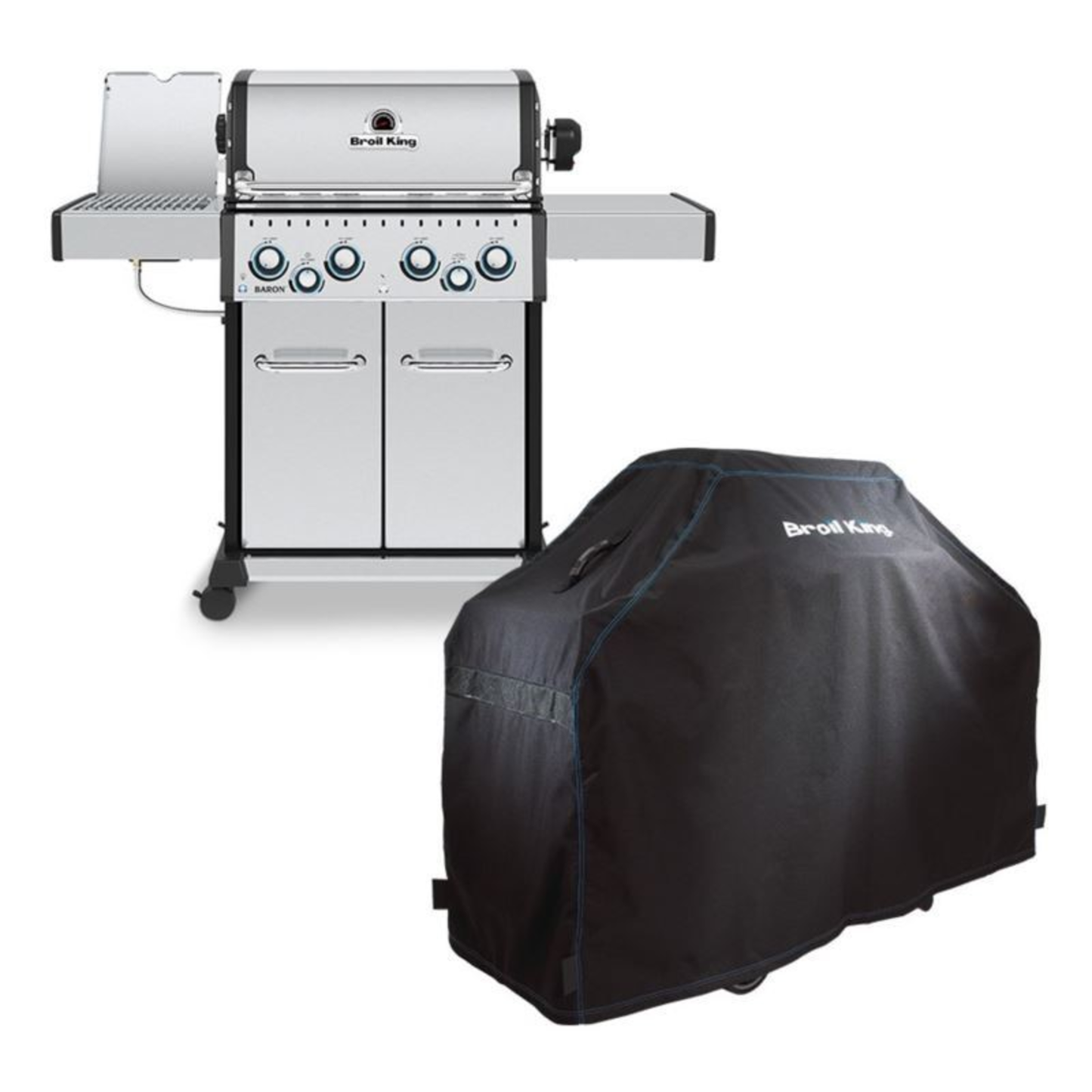 BARON S 490 PRO IR LP GRILL WITH COVER