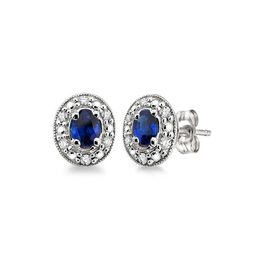 DIAMOND & SAPPHIRE EARRINGS