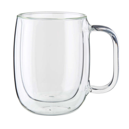 SORRENTO 4PC DOUBLE WALL GLASS COFFEE MUG SET