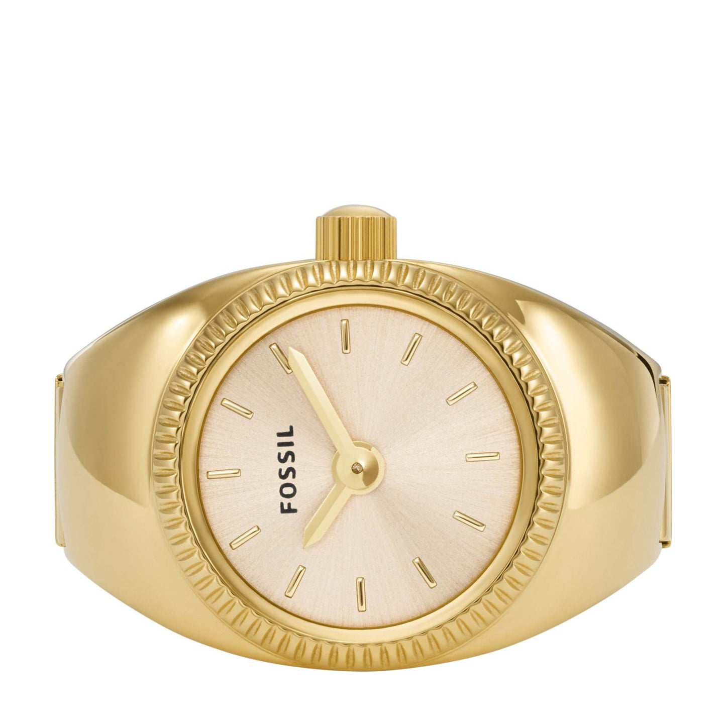 LADIES STAINLESS STEEL RING WATCH