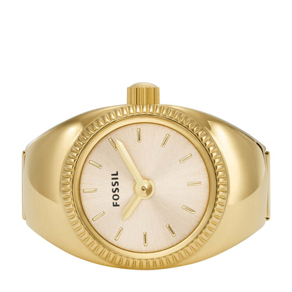 LADIES STAINLESS STEEL RING WATCH