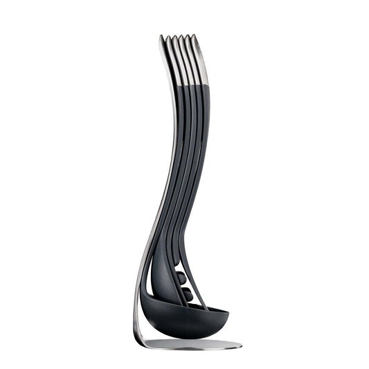 5PC NEST MAGNETIC UTENSIL SET W/ STAND