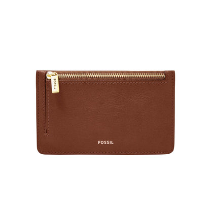 LADIES LOGAN LEATHER ZIP CARD CASE