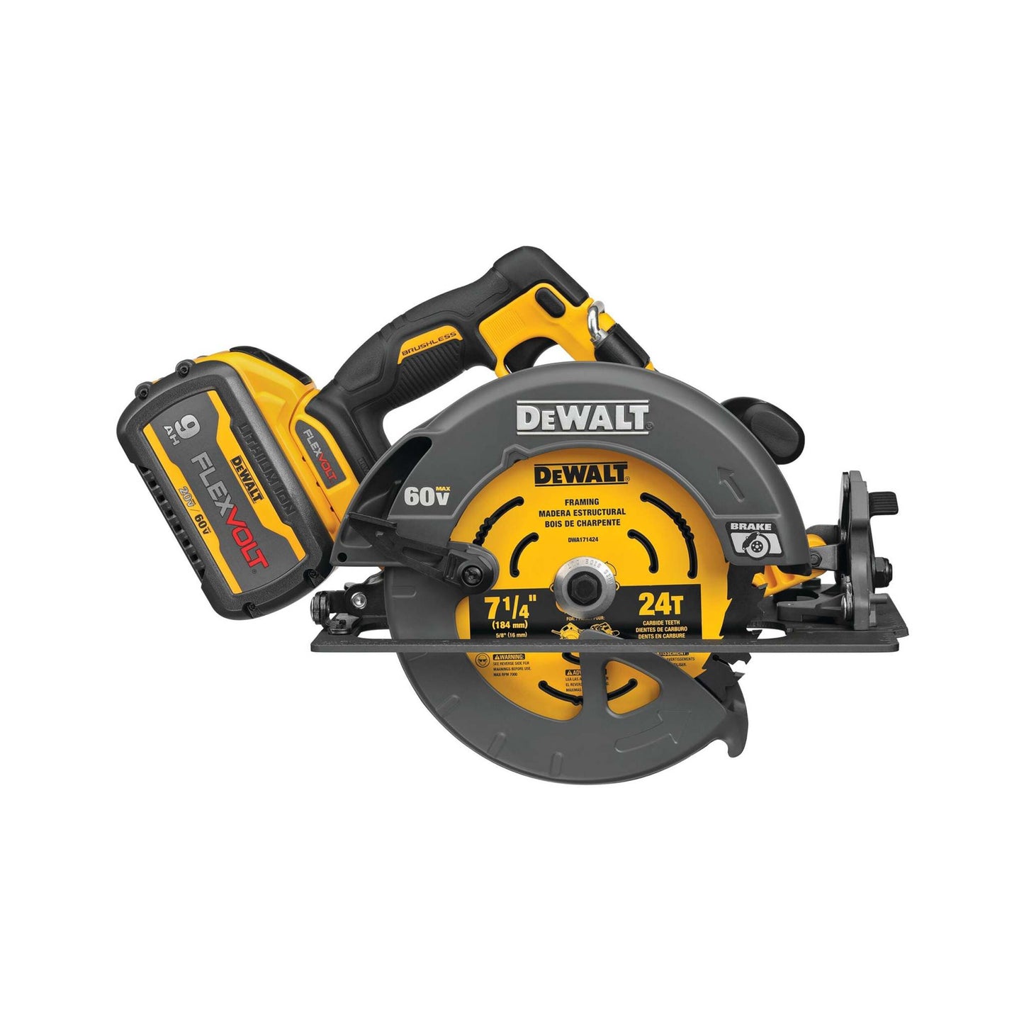 FLEXVOLT 60V MAX 7.25" CIRCULAR SAW KIT W/ 1 BATTERY