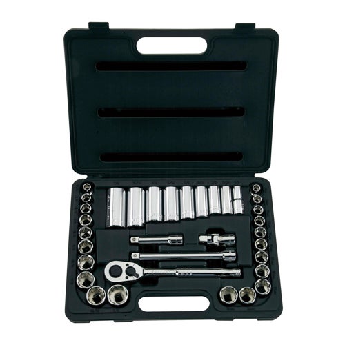 34pc 3/8" SAE & MM Socket Set