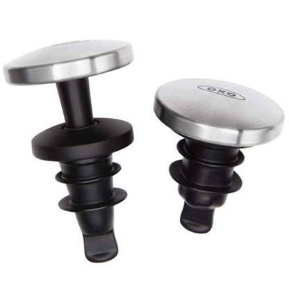 OXO 2-PIECE SPILLPROOF WINE STOPPER SET