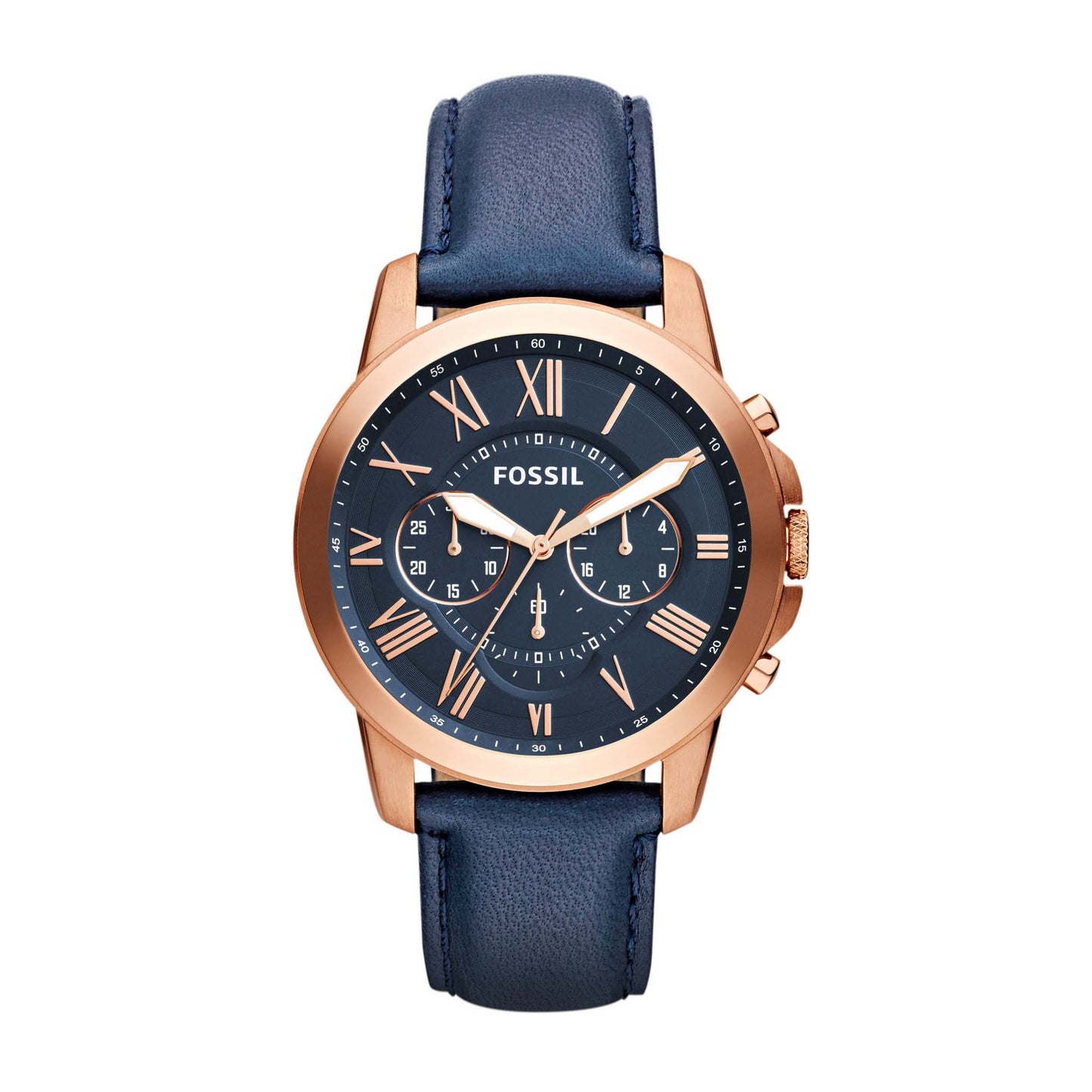MEN'S GRANT CHRONOGRAPH & LEATHER STRAP WATCH