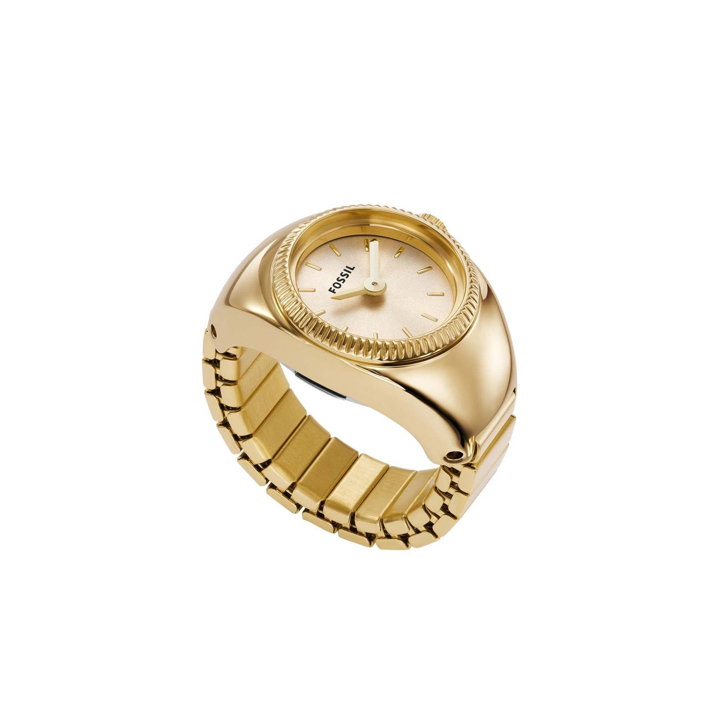 LADIES STAINLESS STEEL RING WATCH