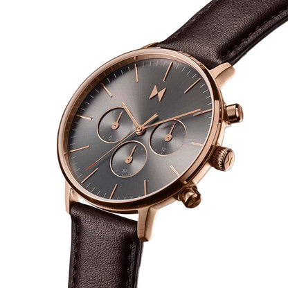 MENS LEGACY TRAVELER DUAL TIME GRIZZLY LEATHER STRAP